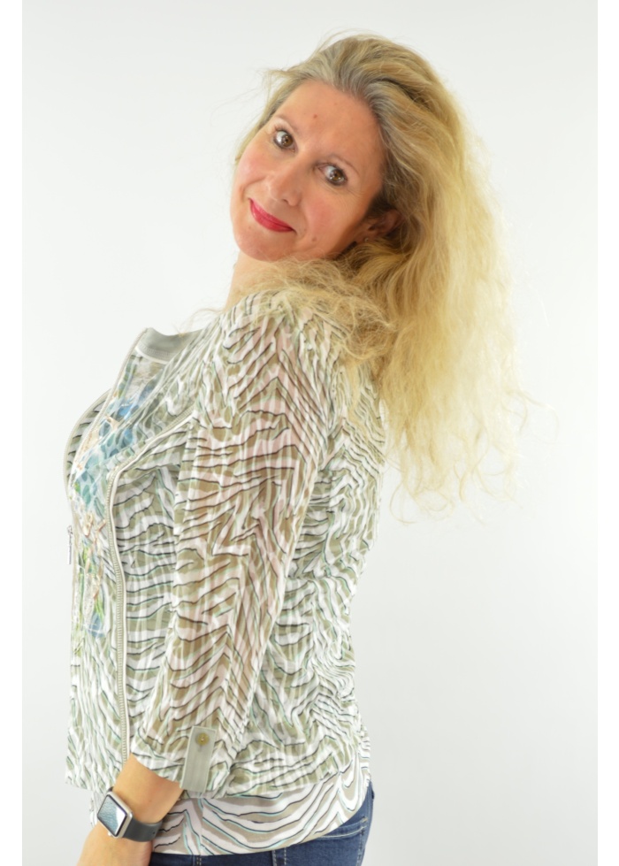 Just White | Zebra Zip Top