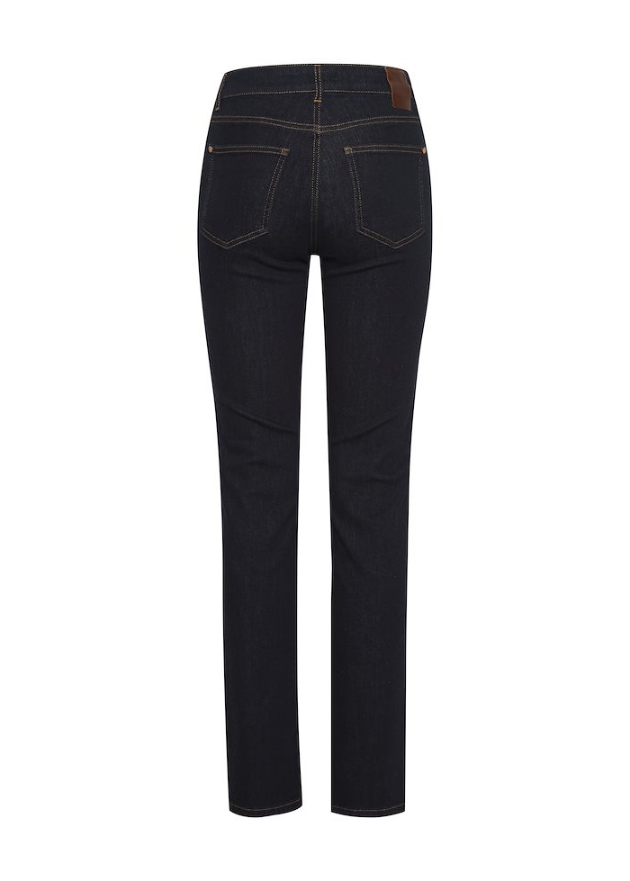 Pulz | PzEmma Un-Washed Dark Denim Straight Jean