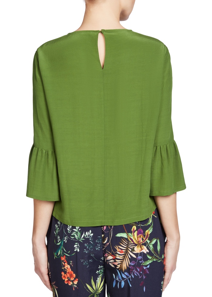 Fluted Sleeve Blouse