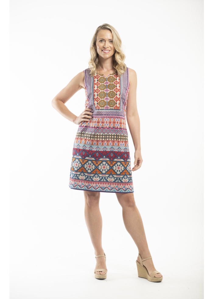 Orientique | Reversible Shift Dress