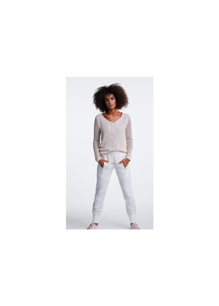 Crochet V-Neck Jumper