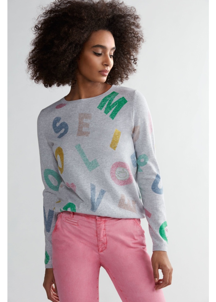 Fine Knit Letter Jumper