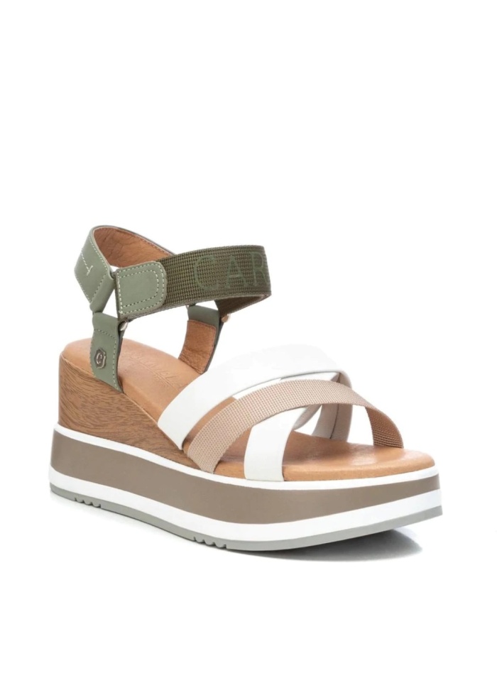 Carmela | Khaki Wedge
