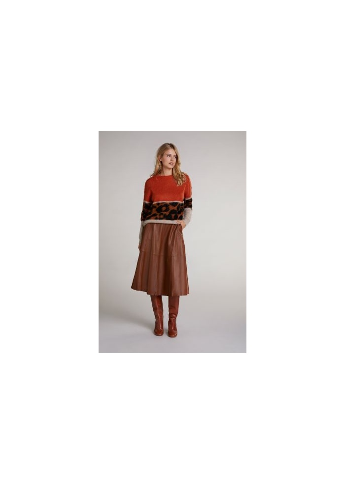 Oui | Leather Skirt