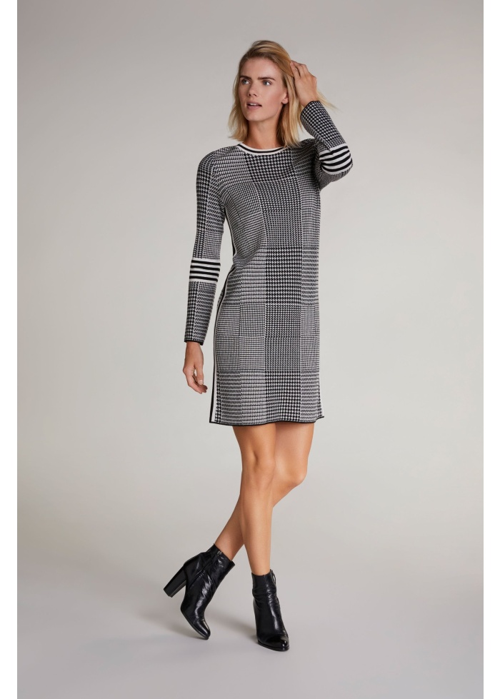 Houndstooth Pattern Dress