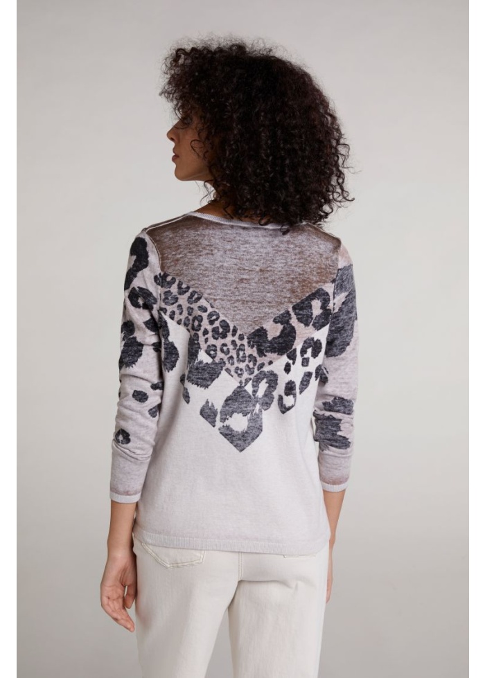 Oui | Animal Print Jumper