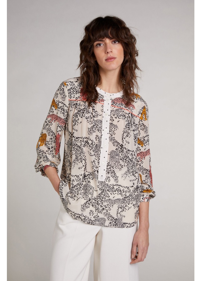 Oui | Leopard Blouse