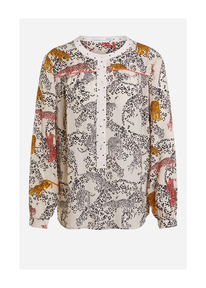 Oui | Leopard Blouse