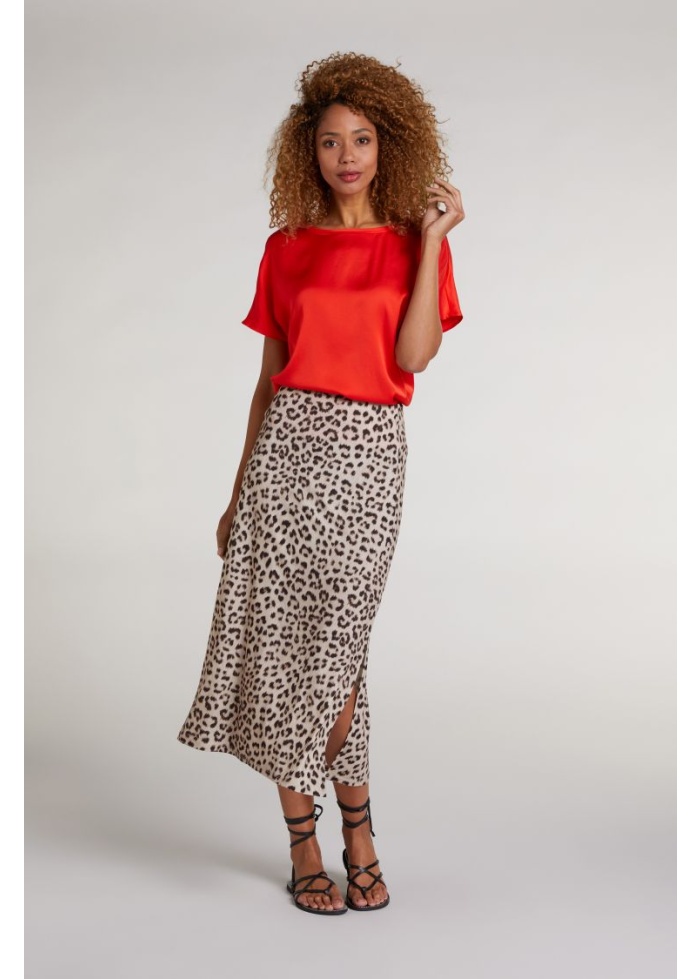 Oui | Drawstring Silky Top