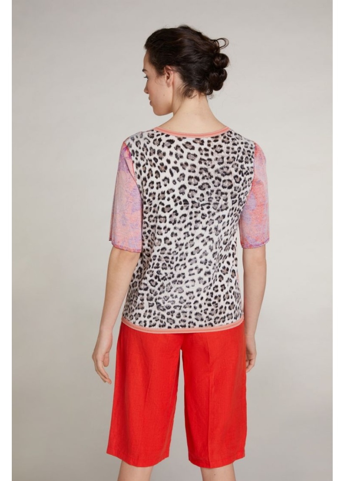 Oui | Leopard Back Jumper