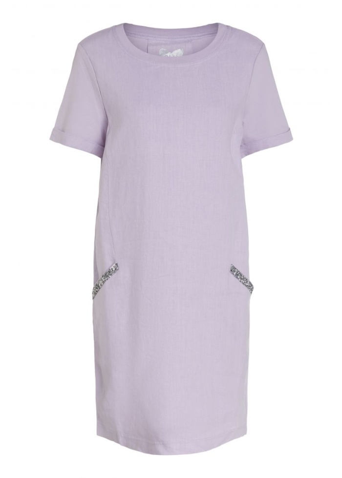 Oui | Sparkle Linen Dress