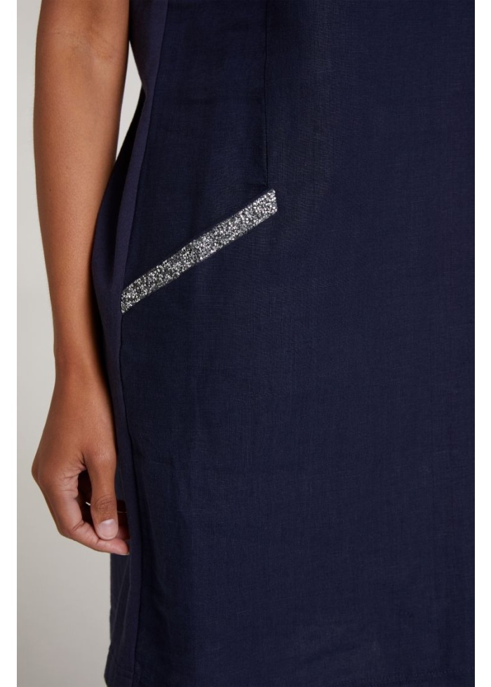 Oui | Sparkle Linen Dress