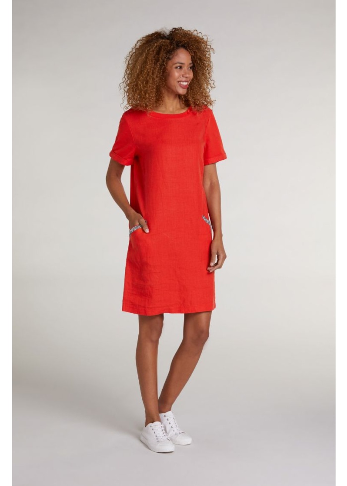 Oui | Sparkle Linen Dress