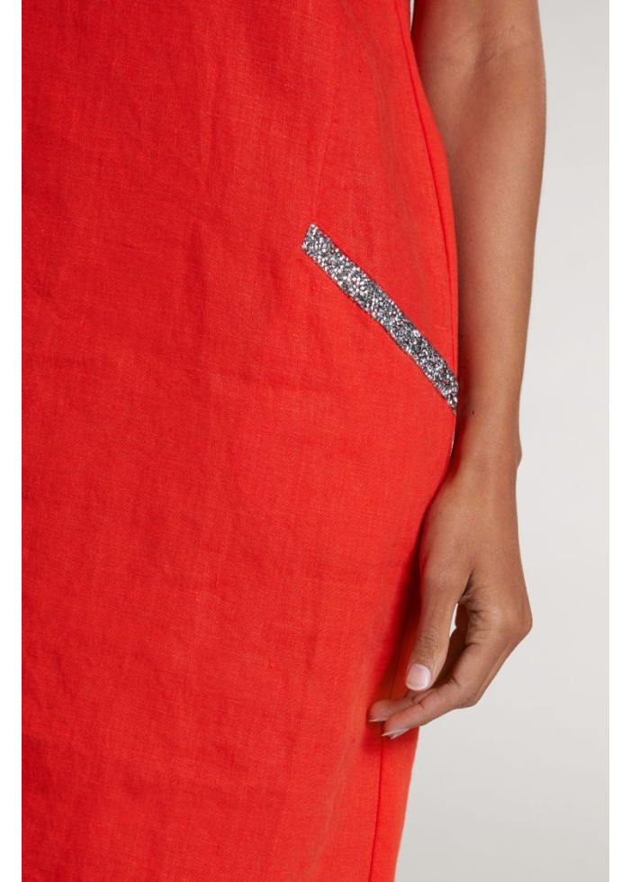 Oui | Sparkle Linen Dress