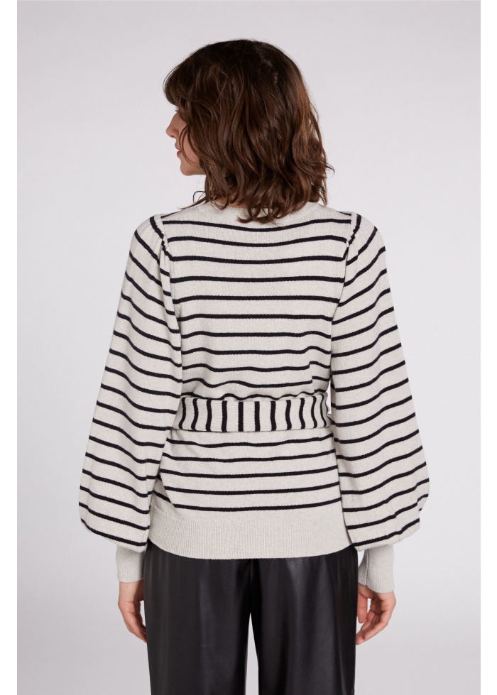 Oui | Tie Stripe Jumper