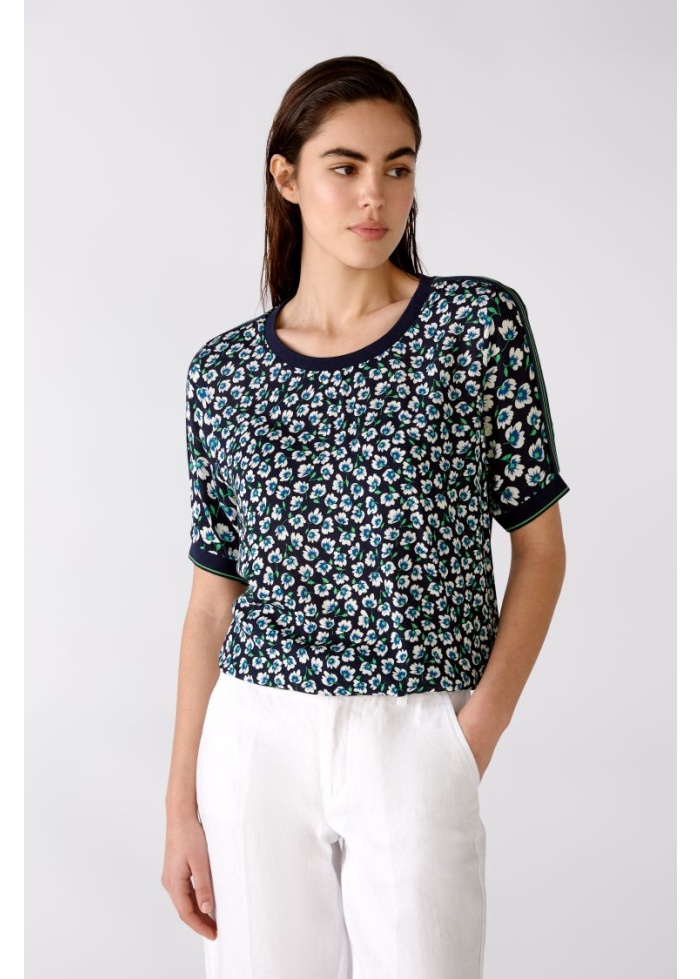 Oui | Flower Print Top