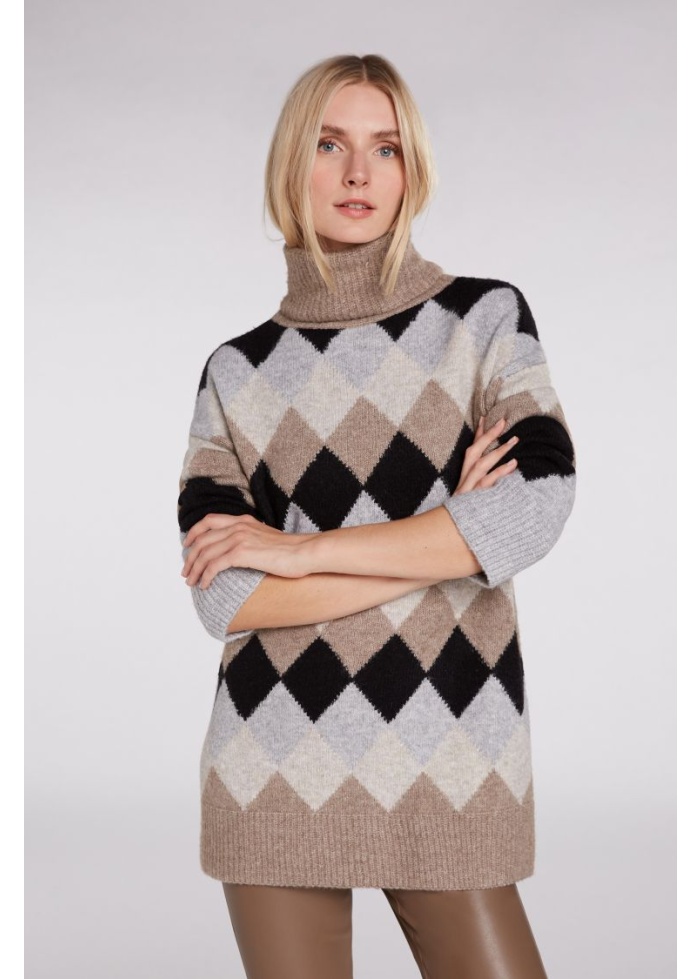 Oui | Diamond Roll Neck