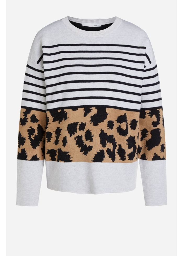 Oui | Stripe Animal Jumper