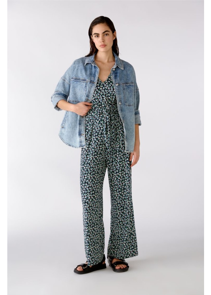 Oui | Flower Print Jumpsuit