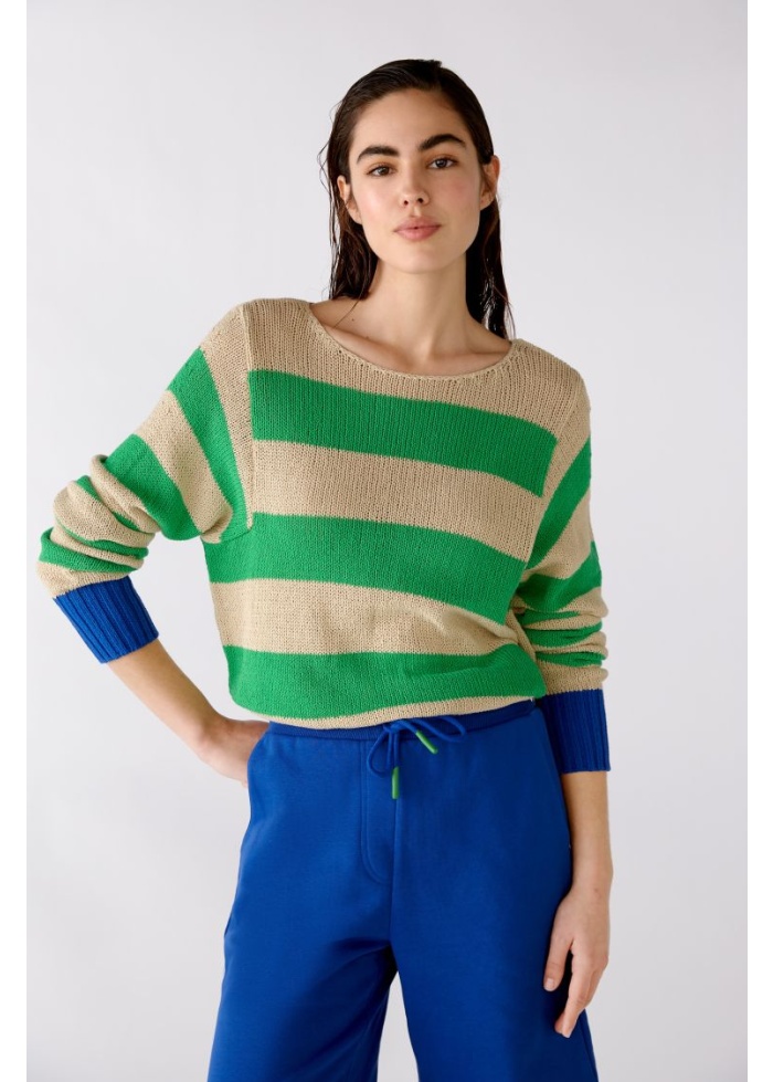 Oui | Stripe Cotton Jumper