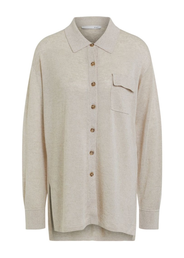 Oui | Linen Long Cardigan