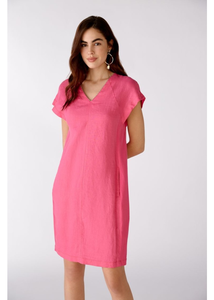 Oui | Linen Dress With Beading