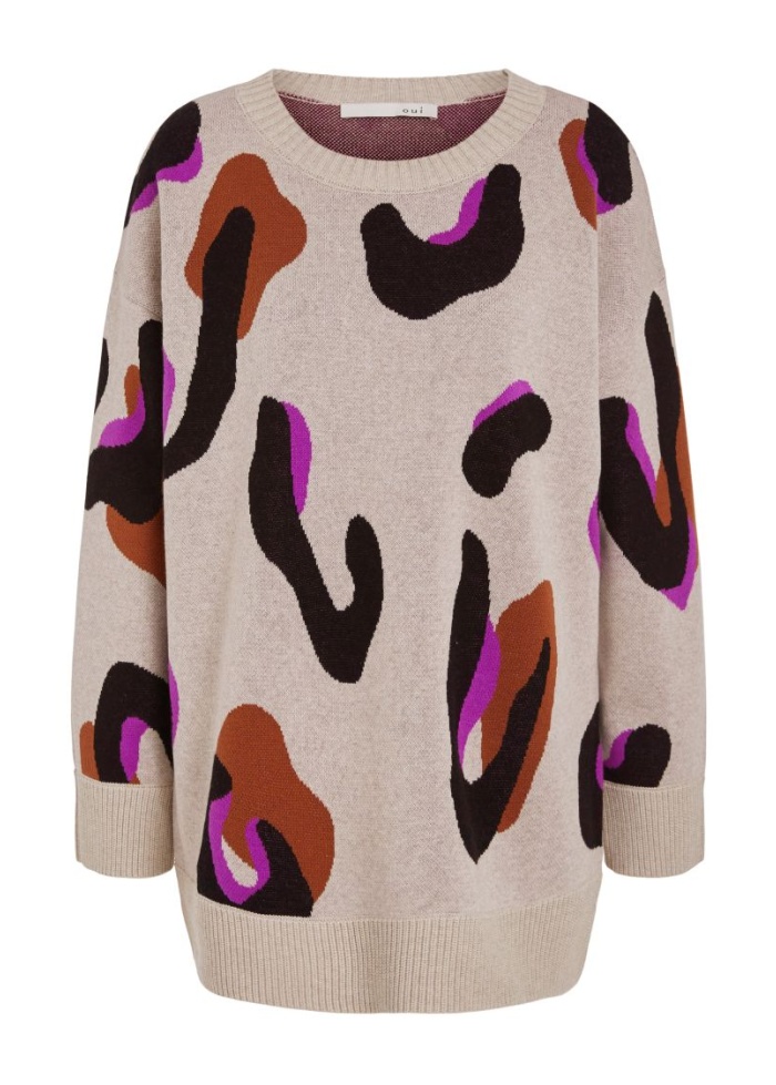 Oui | Animal Print Jumper