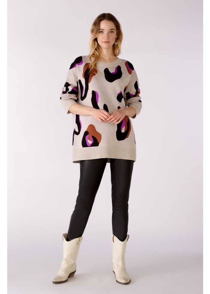 Oui | Animal Print Jumper