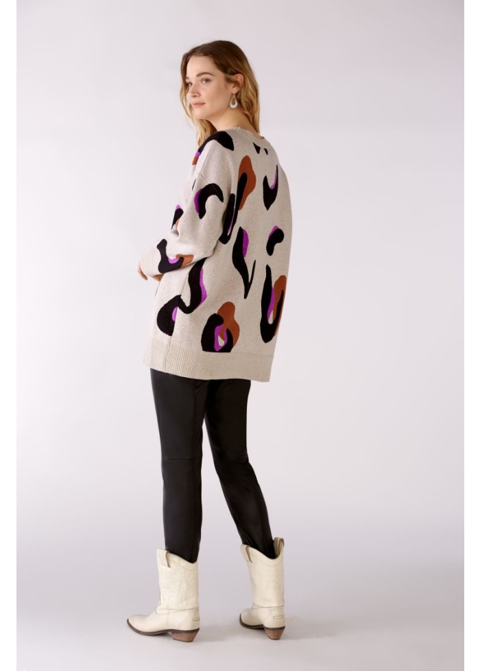 Oui | Animal Print Jumper