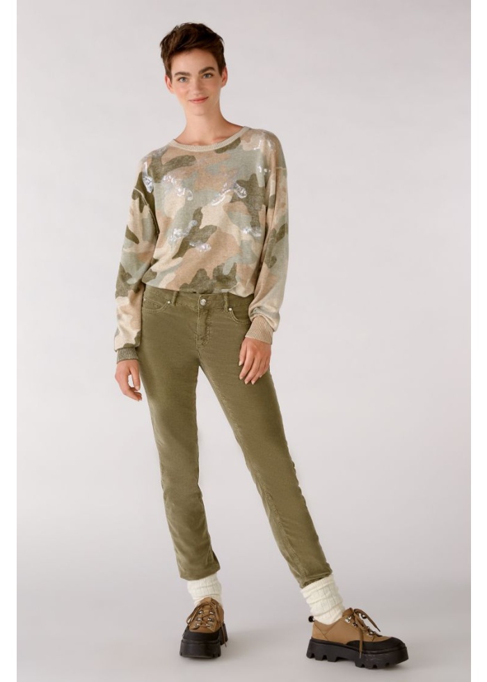 Oui | Sequin Camouflage Jumper