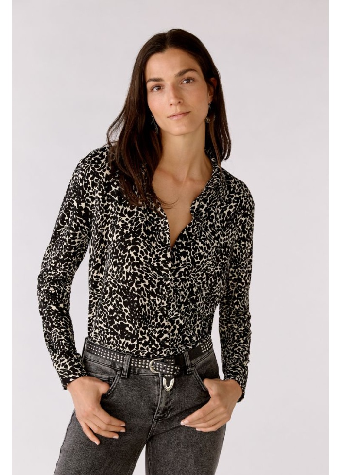 Oui | Animal Print Blouse