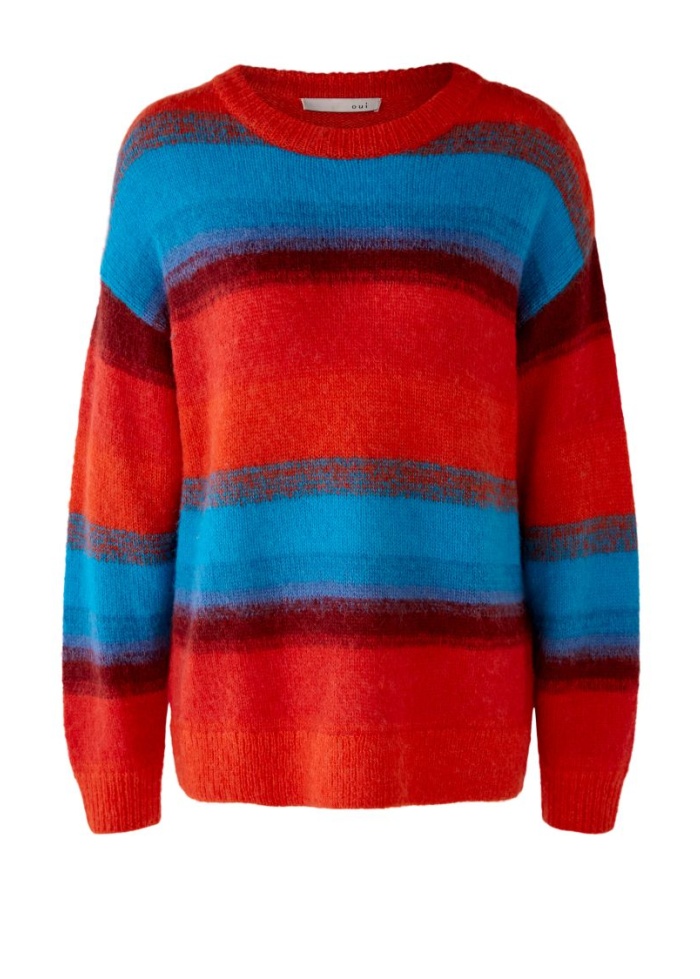 Oui | Stripe Mohair Jumper