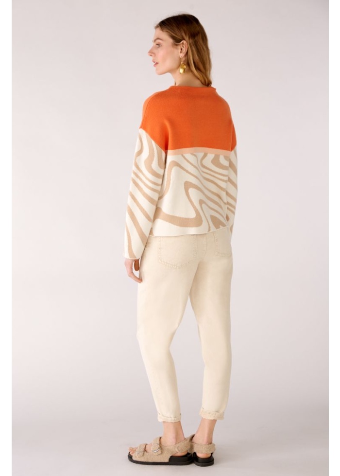 Oui | Swirl Colourblock Jumper