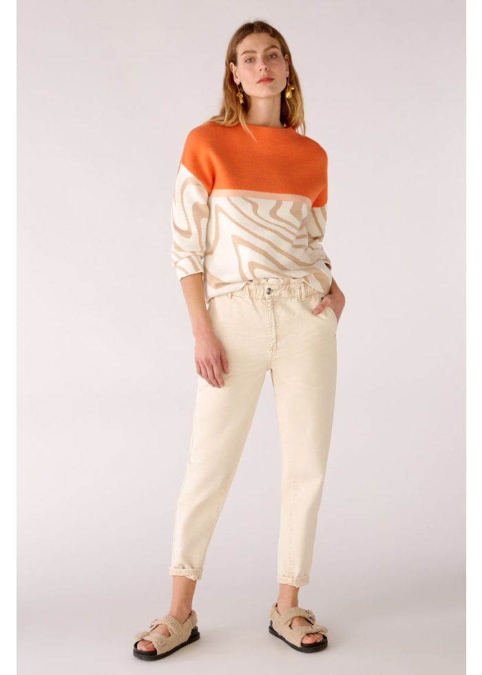 Oui | Swirl Colourblock Jumper