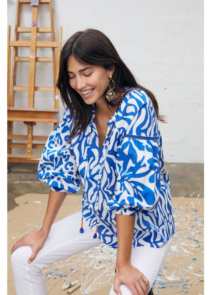 Oui | Print Blouse