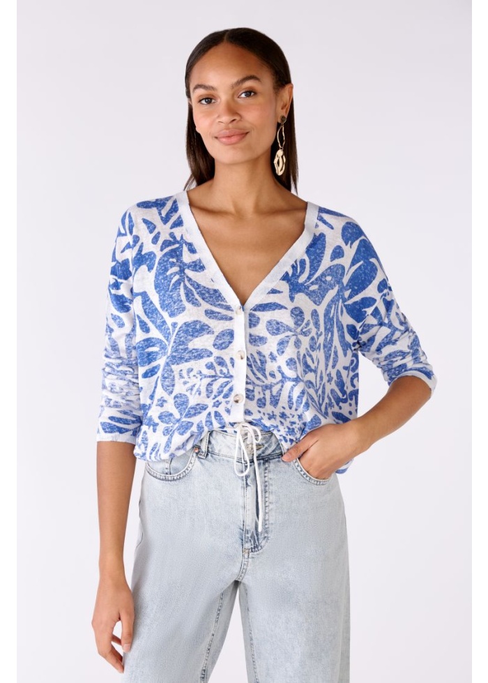 Oui | Linen Blend Cardigan