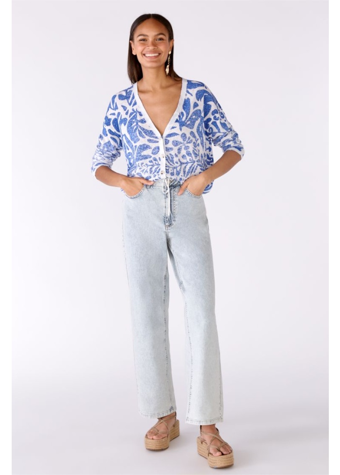 Oui | Linen Blend Cardigan