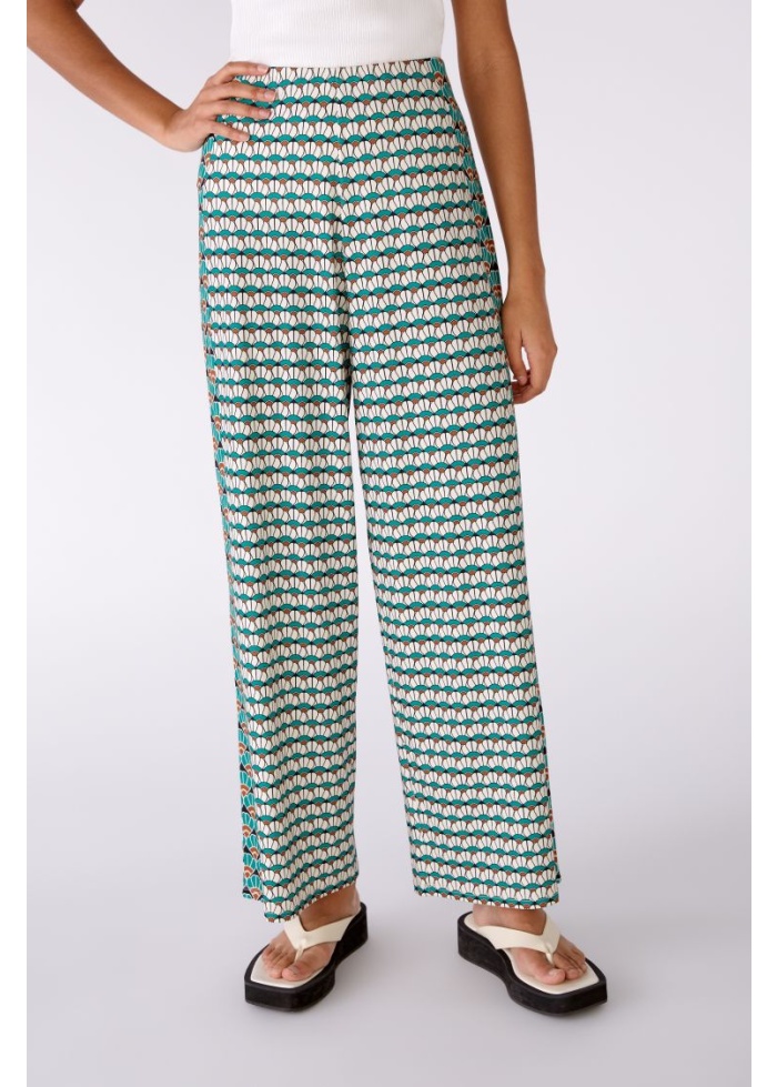 Oui | Silky Print Marlene Trousers