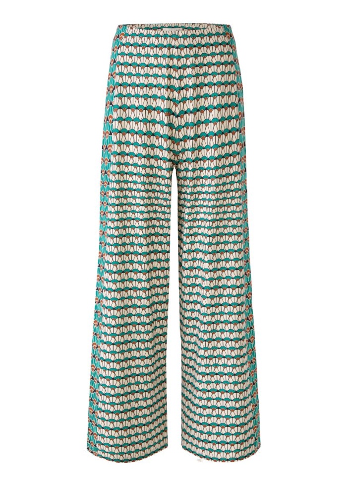 Oui | Silky Print Marlene Trousers