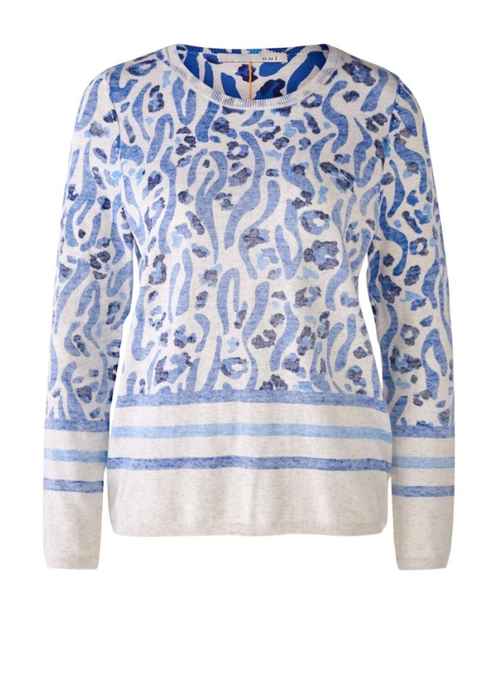 Oui | Cotton Print Jumper