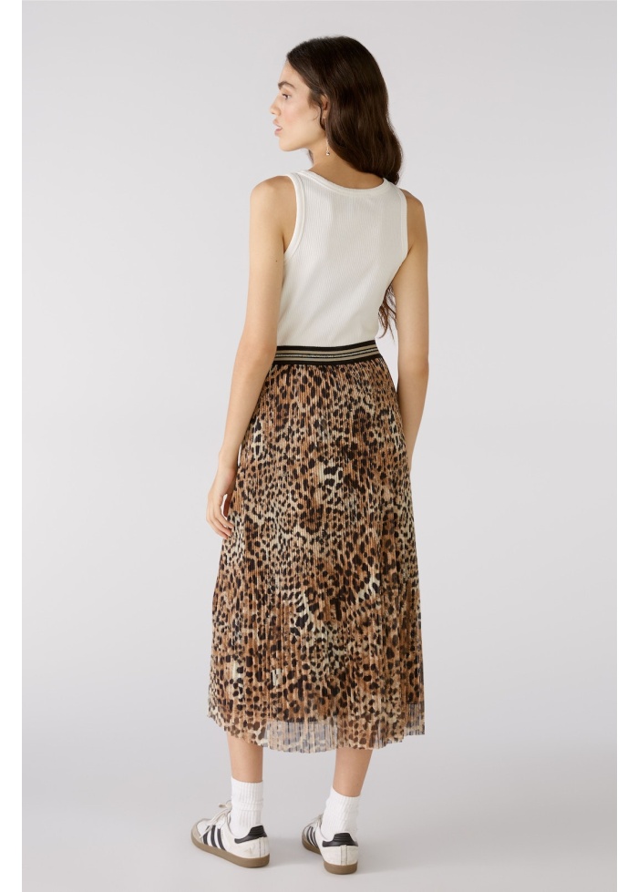 Oui | Leopard Midi Skirt