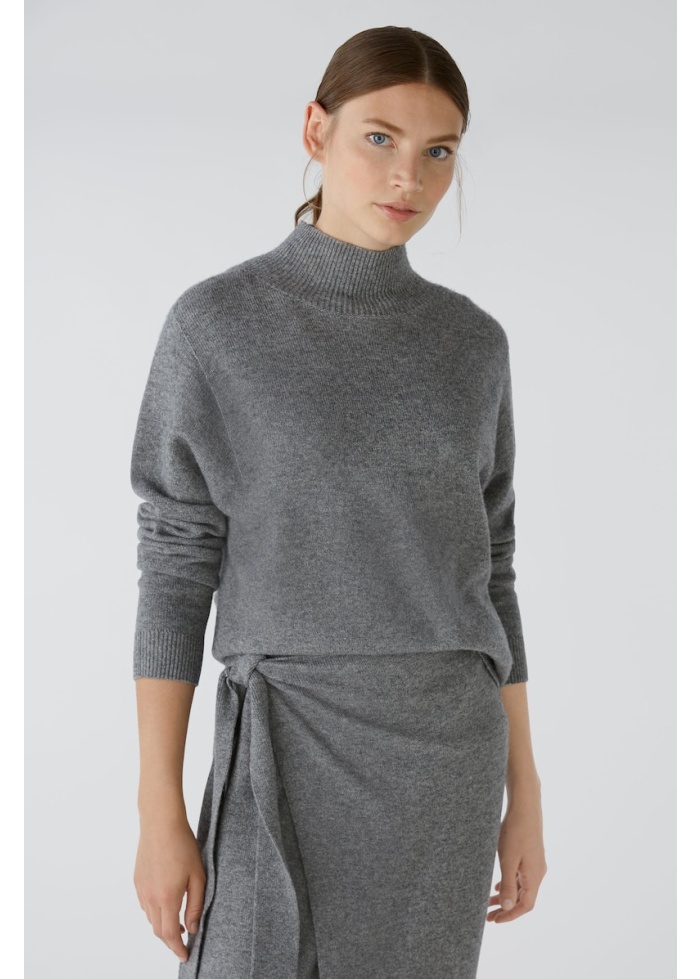 Oui | Wool Blend Grey Jumper