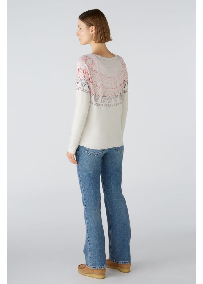 Oui | Printed Sequin Jumper