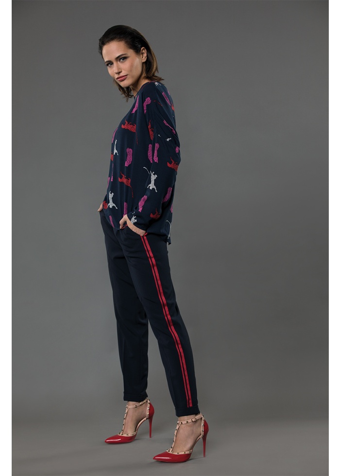 Panther pattern blouse