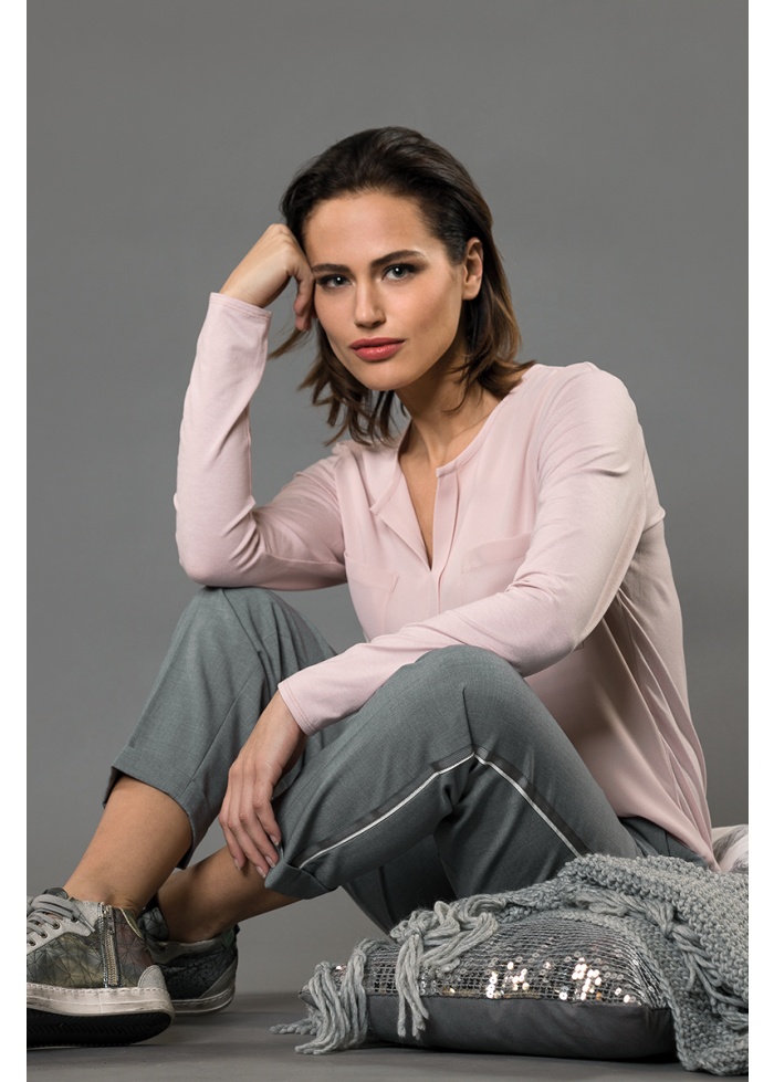 Chiffon front blouse