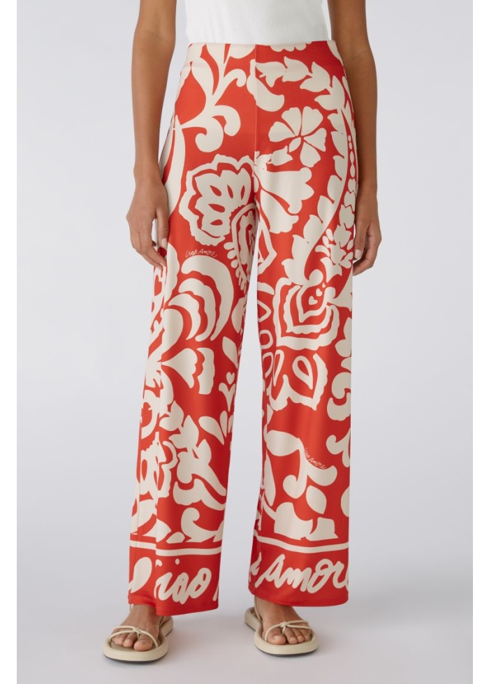 Oui | Printed Marlene Trousers