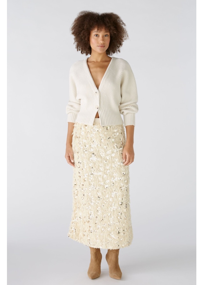 Oui | Ribbed Cardigan