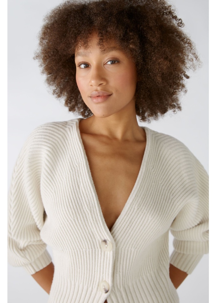 Oui | Ribbed Cardigan