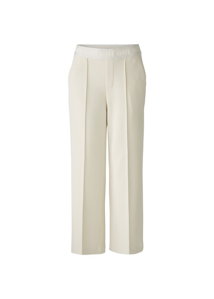 Oui | Logo Trousers Stone