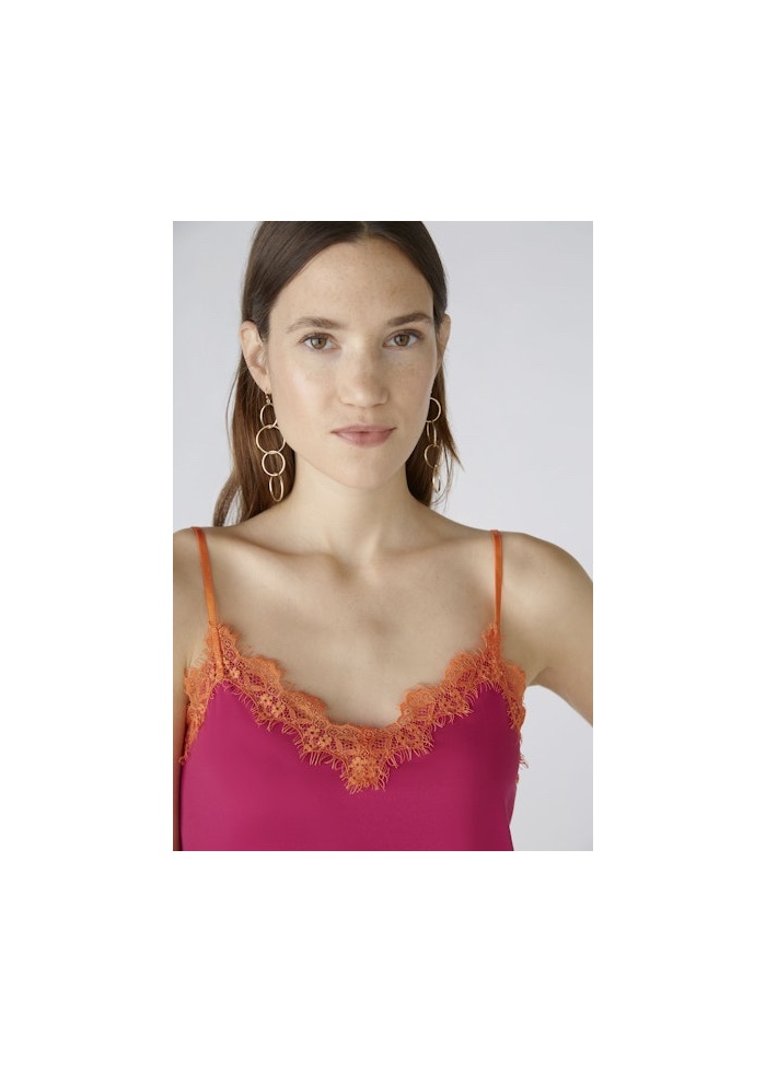Oui | Lace Trim Top